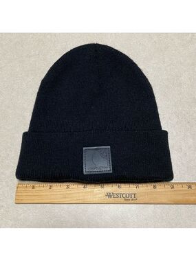 Carhartt Beanie Unisex OS Black Tonal Patch Knit Beanie